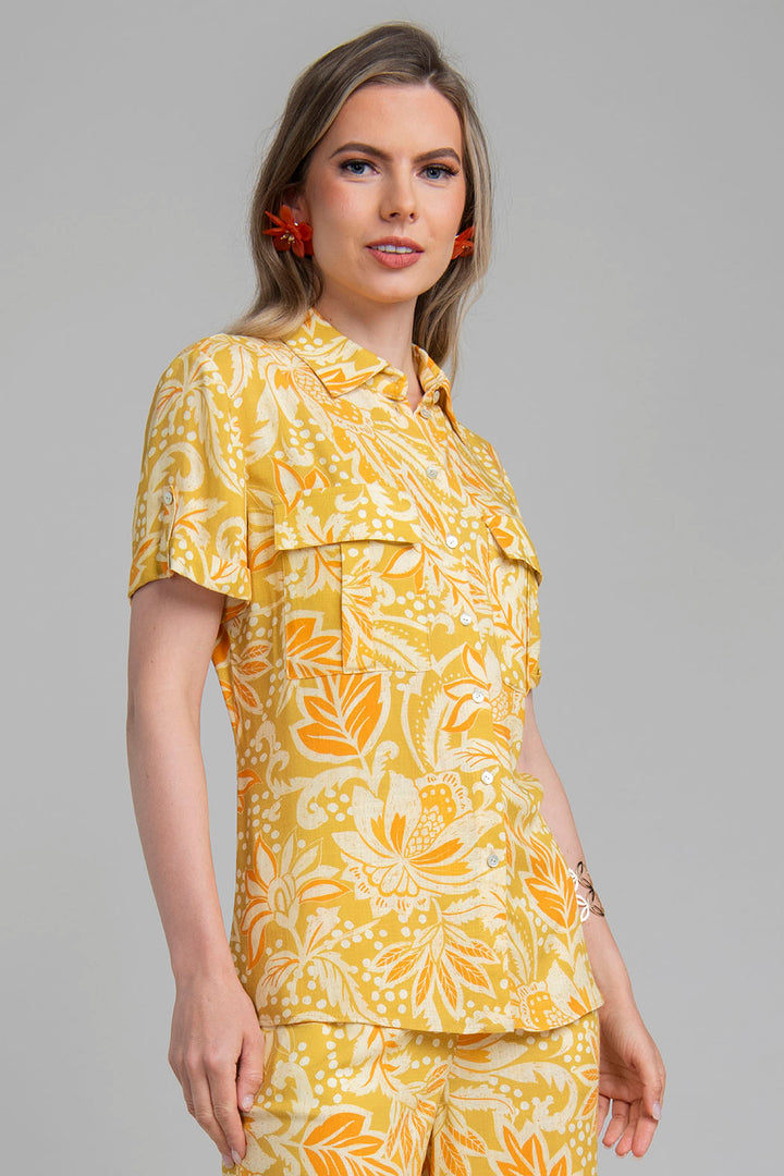 Blusa Camisera Estampada