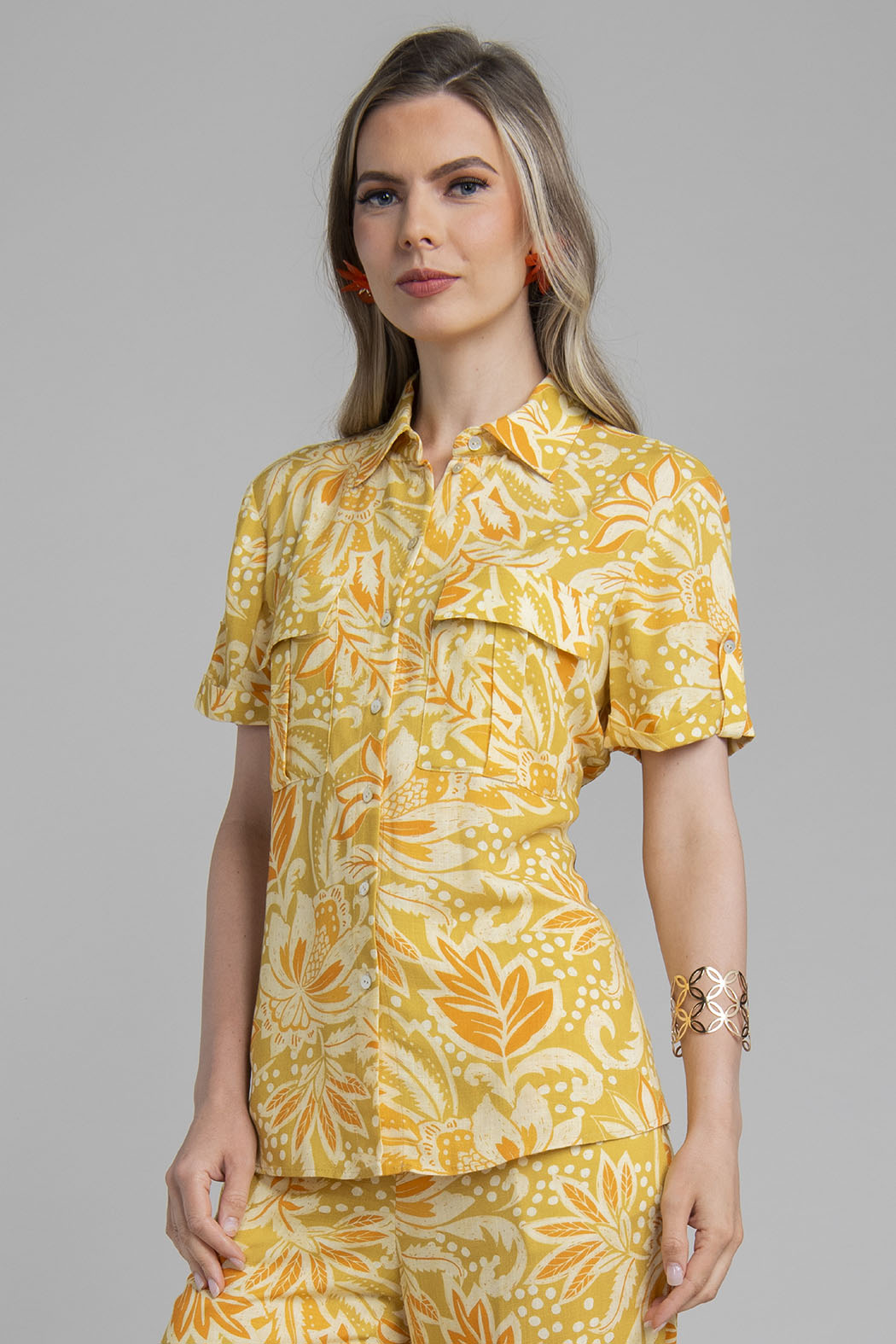 Blusa Camisera Estampada