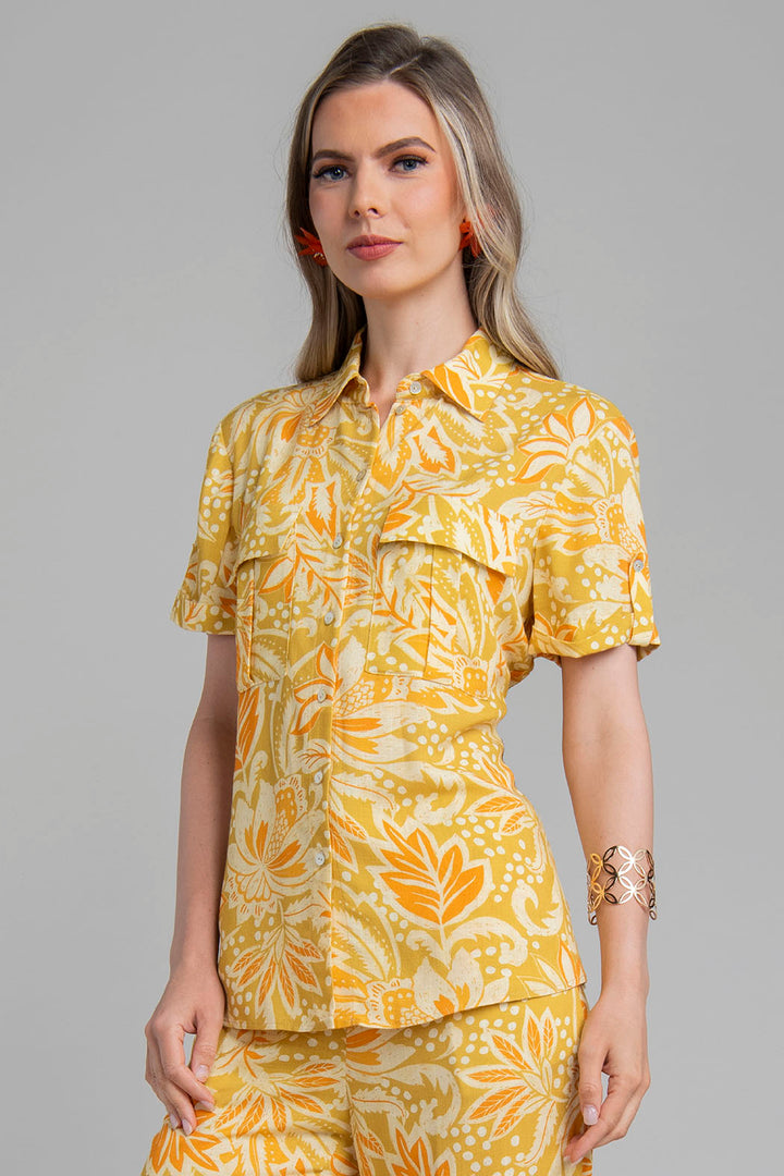 Blusa Camisera Estampada