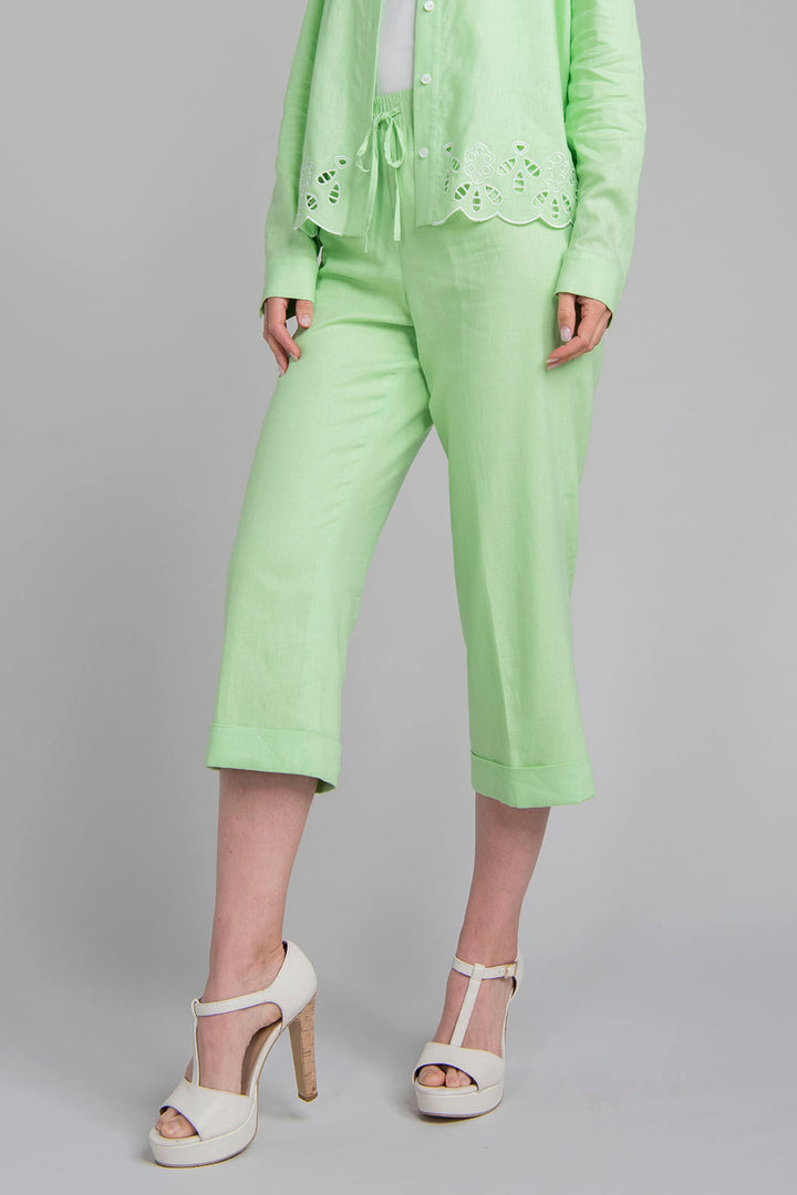 Pantalon Capri Con Resorte En Cintura