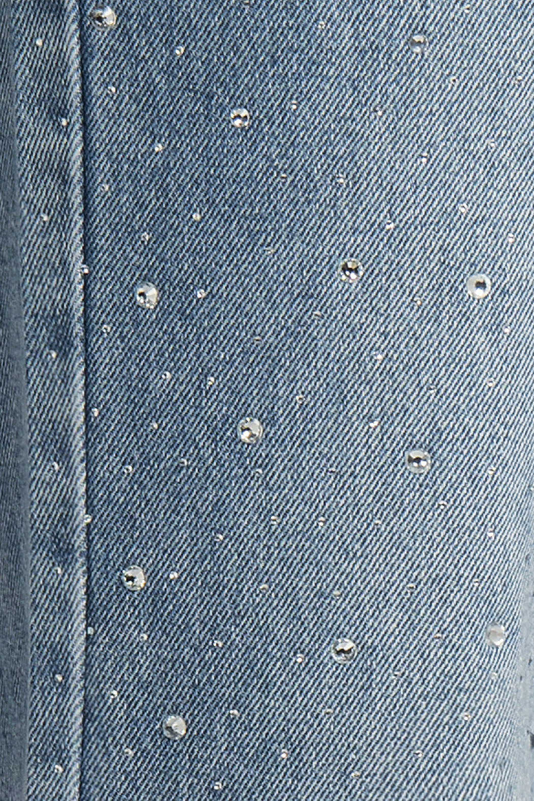 Jeans Corte Recto Con Brillos