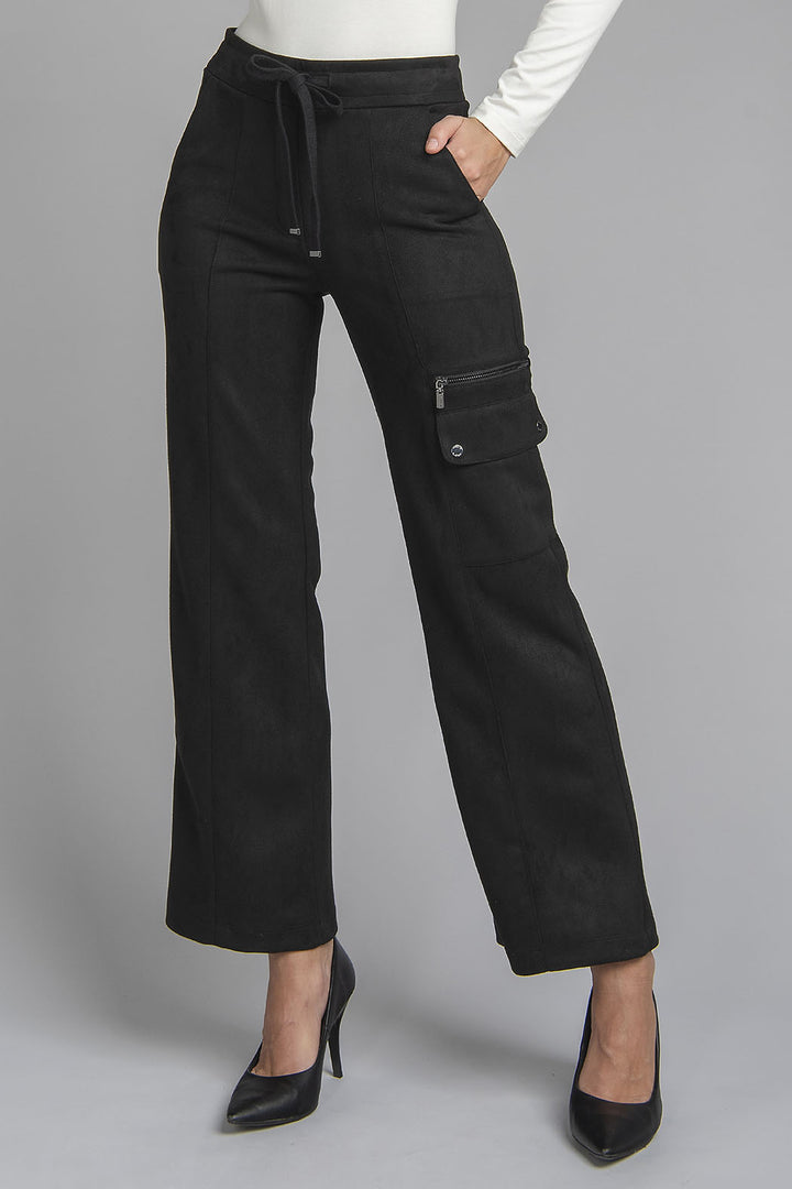 Pantalon Corte Recto Tipo Cargo Con Resorte Y Jareta En Cintura