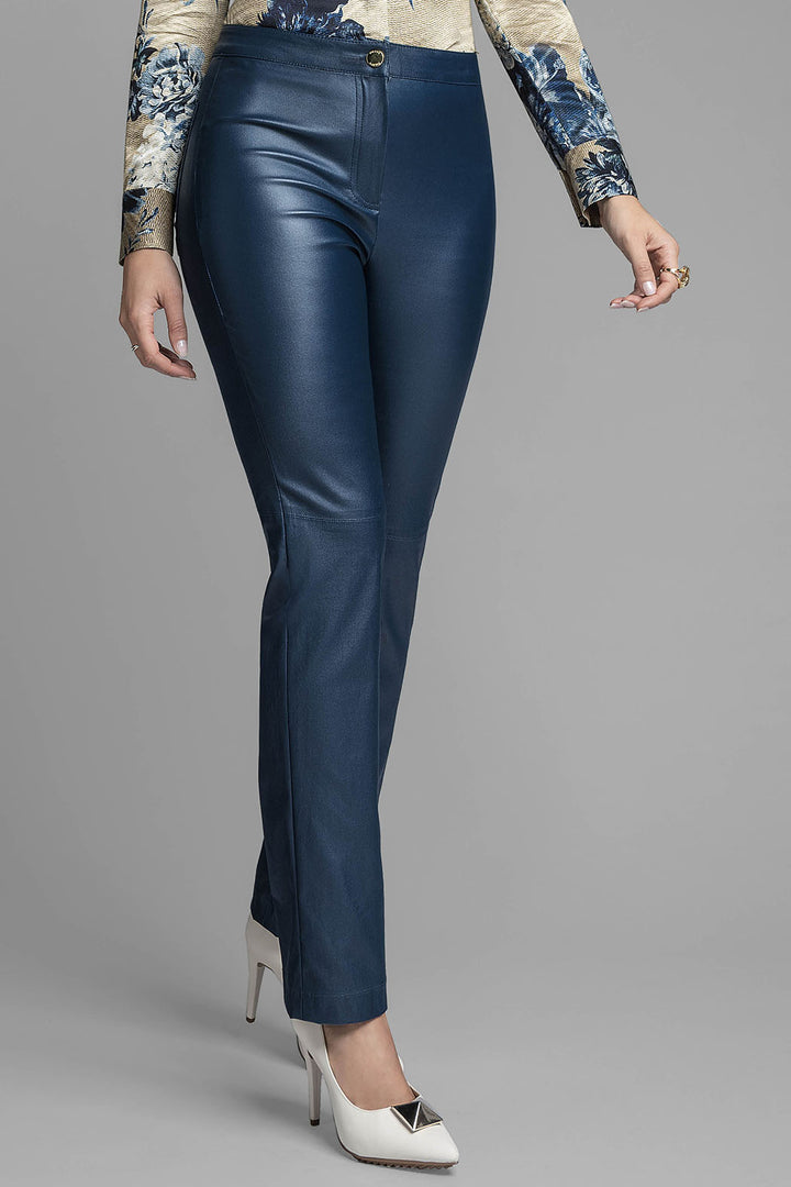 Pantalon De Piel Corte Recto