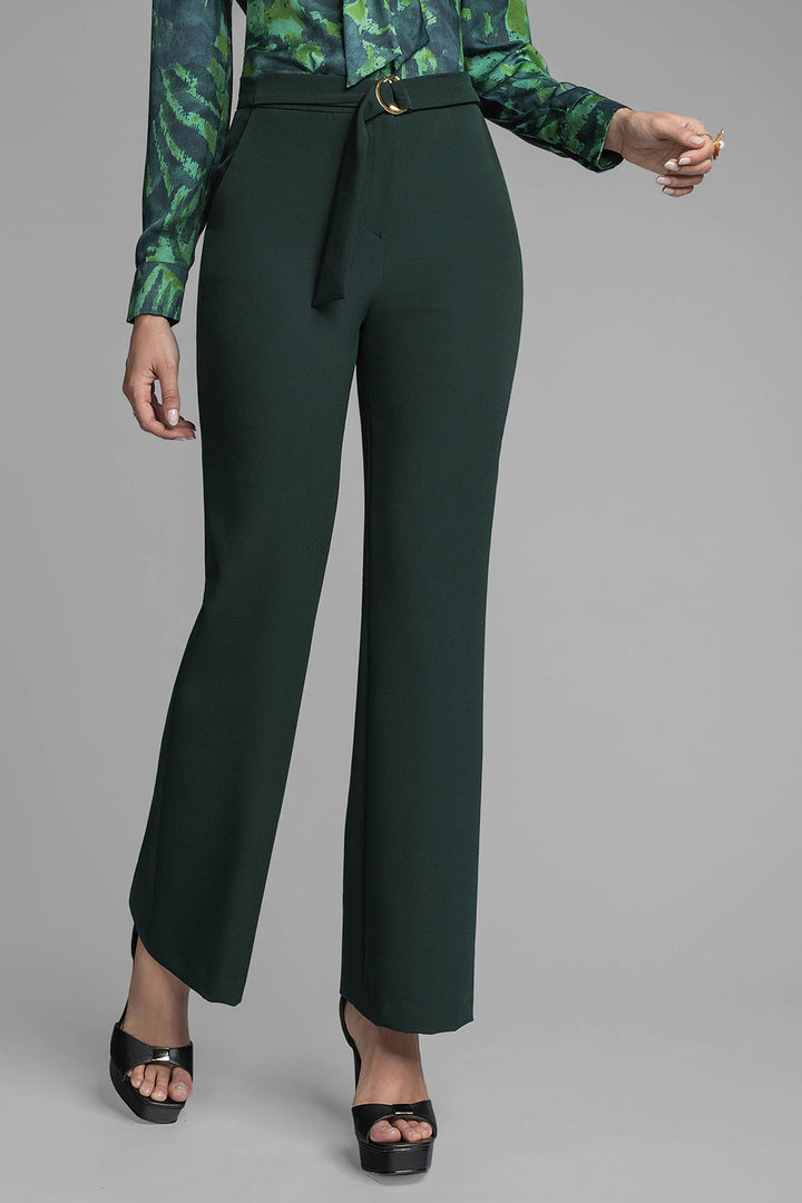 Pantalon Corte Recto Con Cinturon