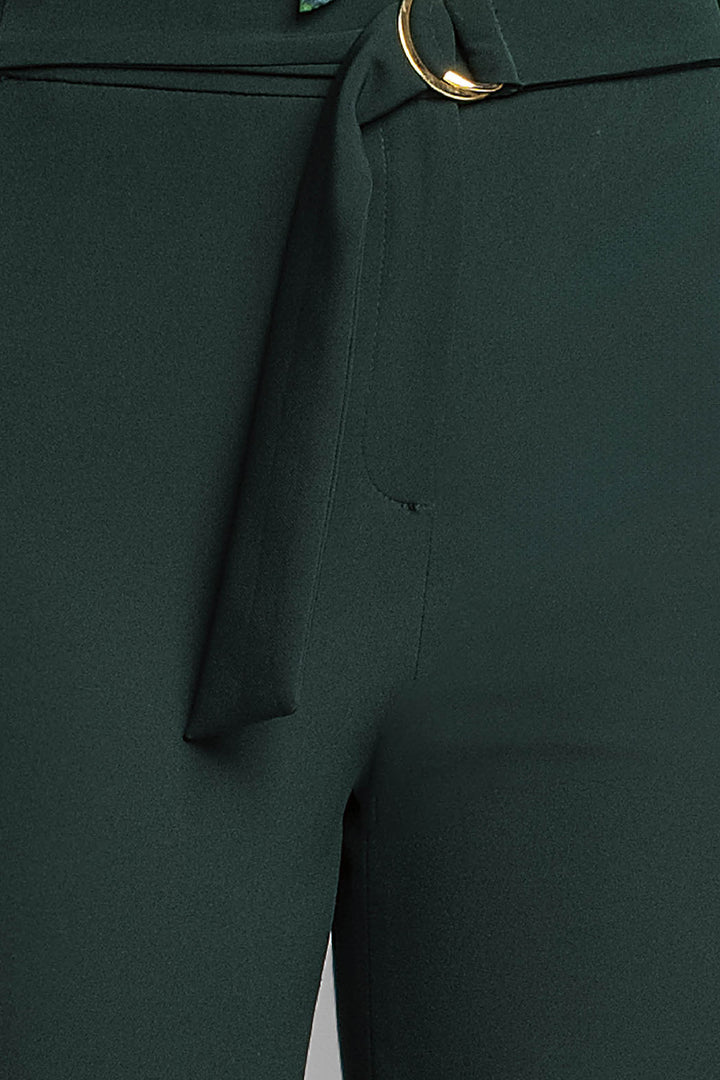 Pantalon Corte Recto Con Cinturon