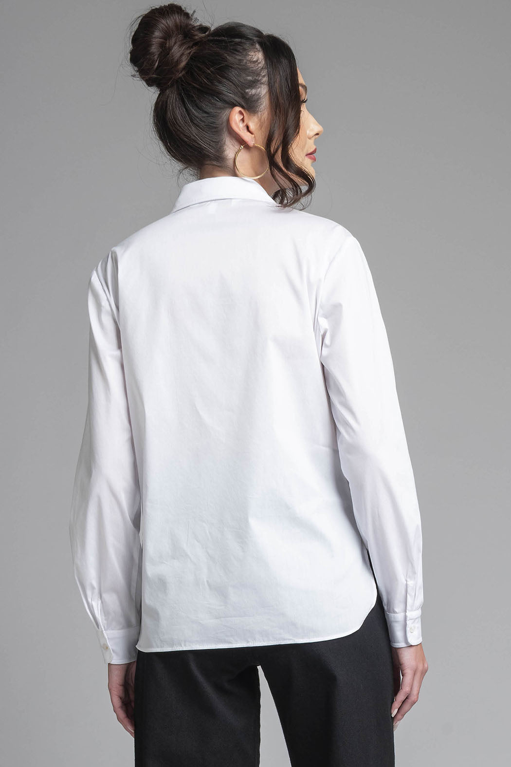 Blusa Camisera Con Estampado Al Frente