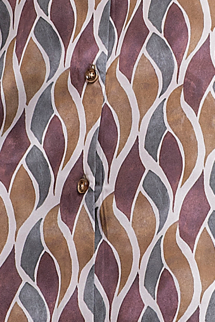 Blusa Estampada Con Corbatin