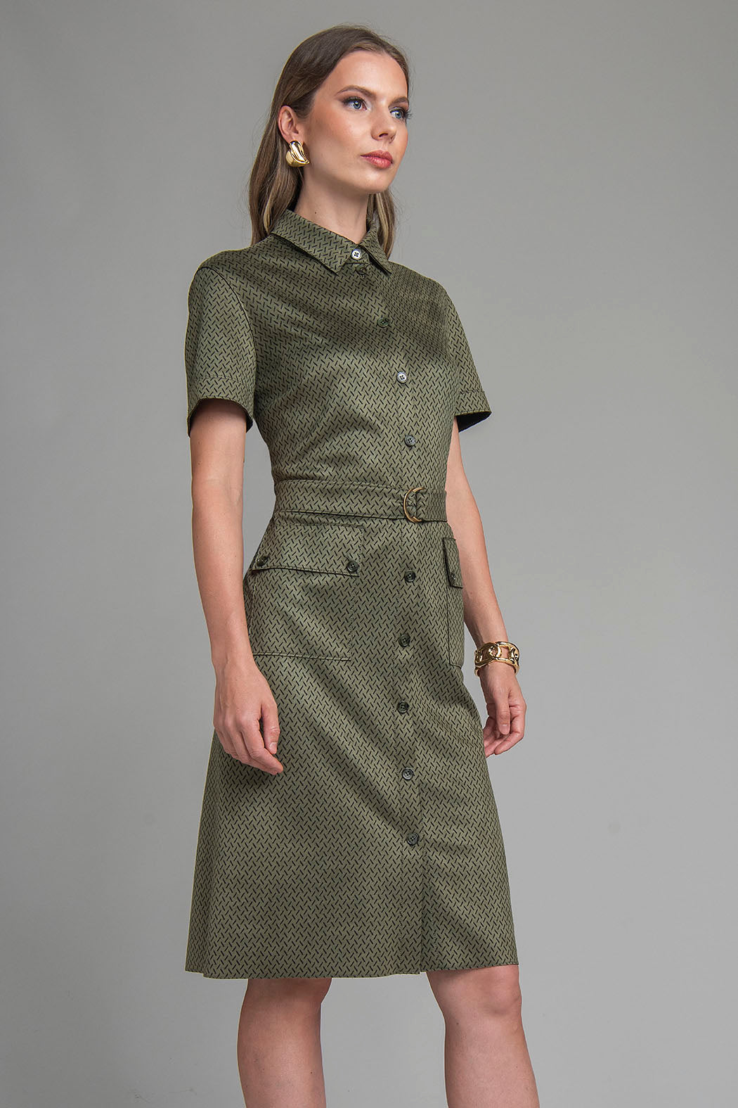 Vestido Con Botones Al Frente