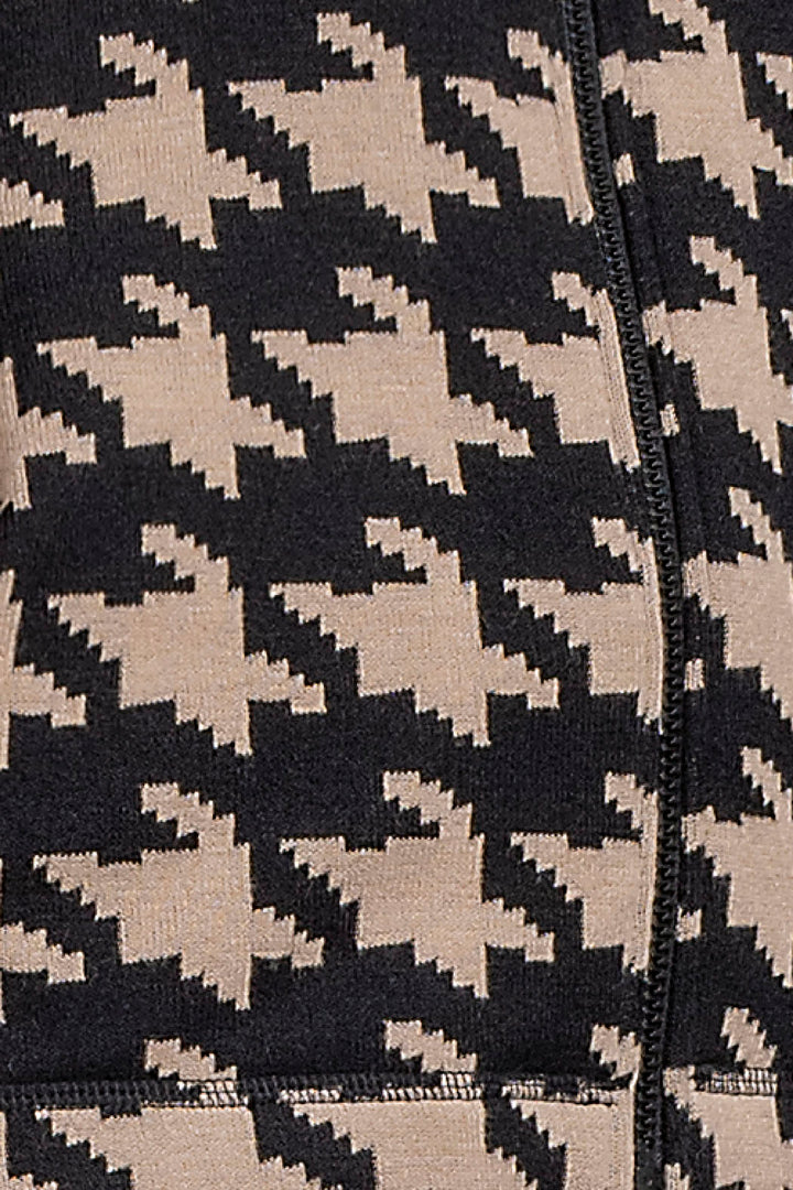 Chamarra Con Estampado Pata De Gallo