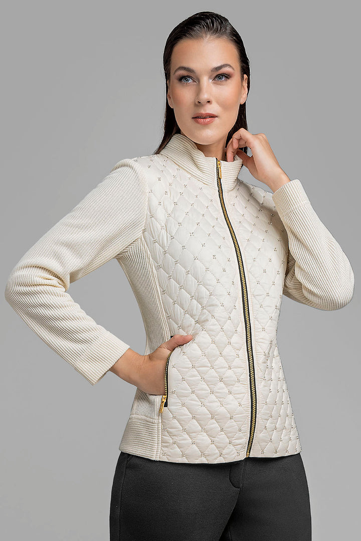 Chamarra Con Brillos Y Cierre