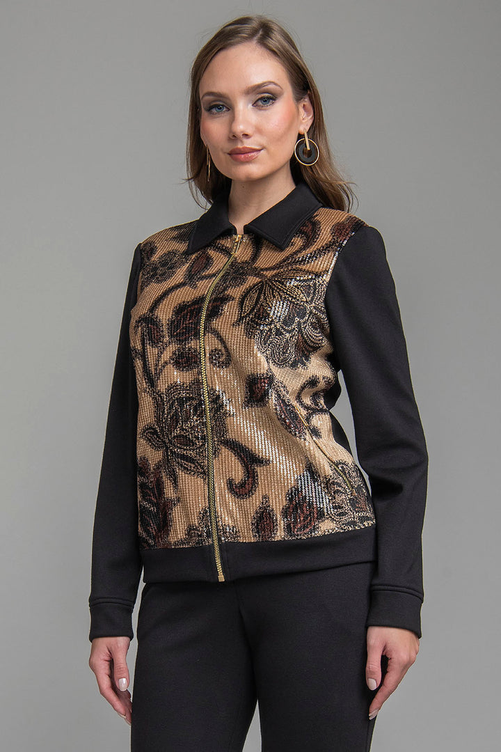 Chamarra Con Estampado De Lentejuelas