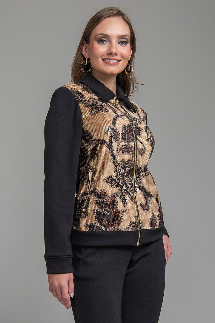 Chamarra Con Estampado De Lentejuelas