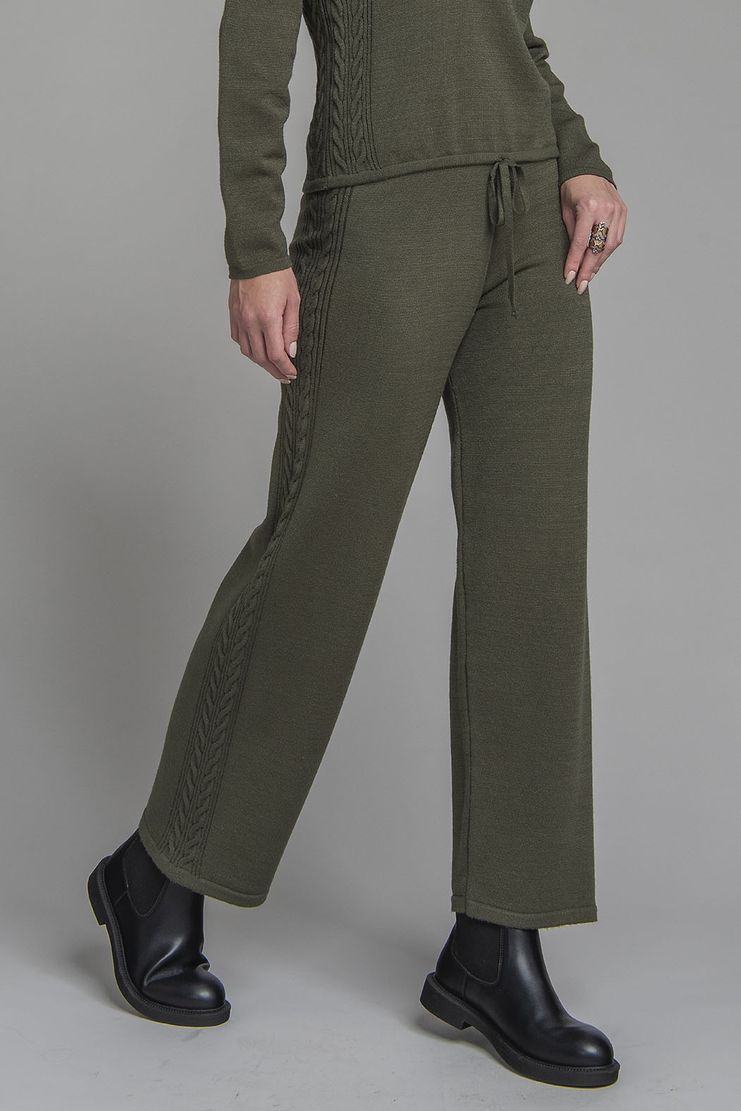Pantalon De Punto Corte Recto