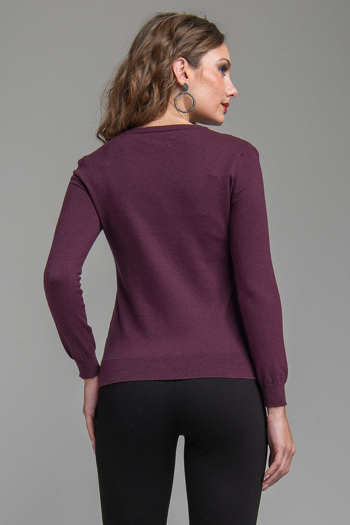 Sueter De Punto Liso Con Cuello Redondo