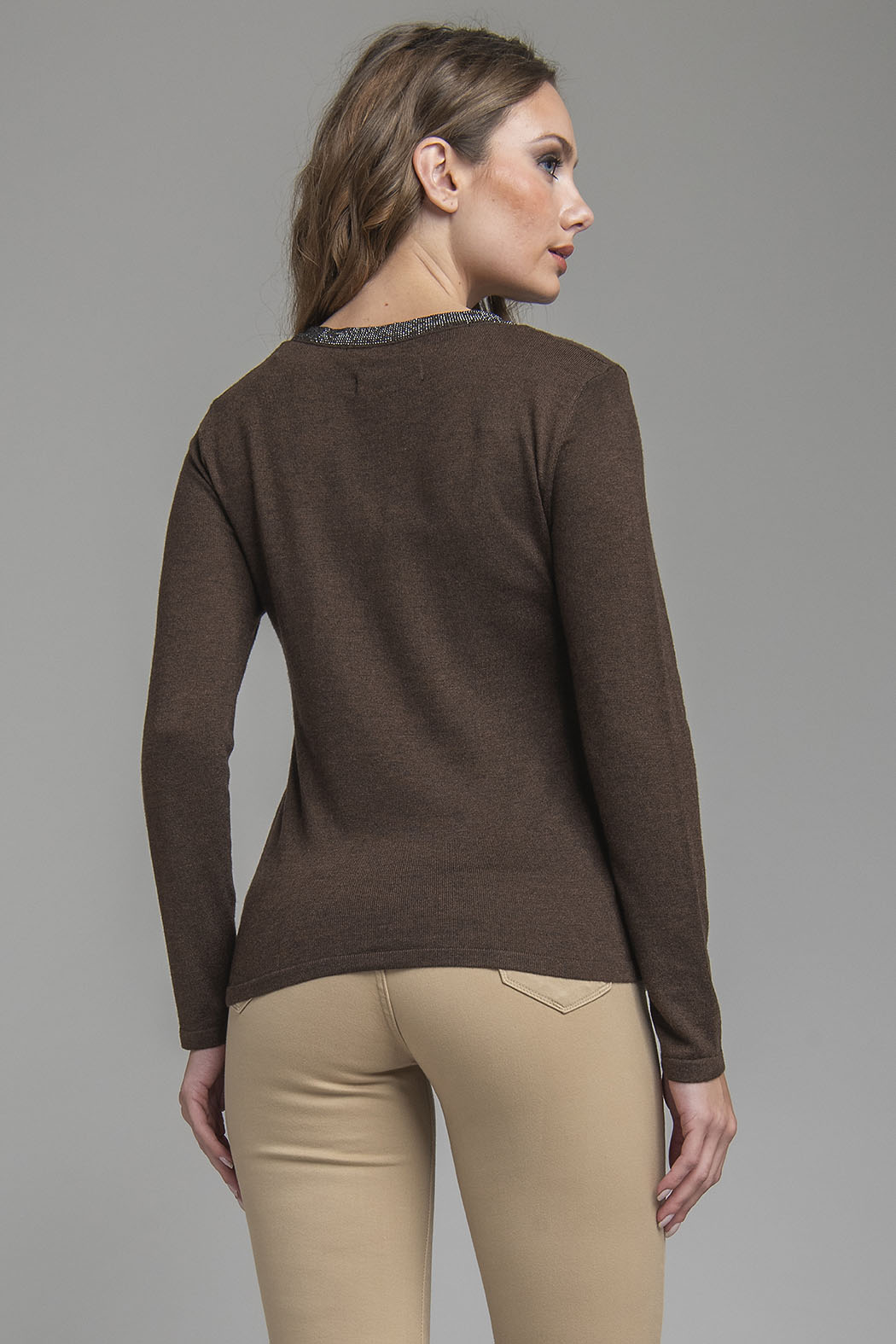 Sueter De Punto Con Escote V