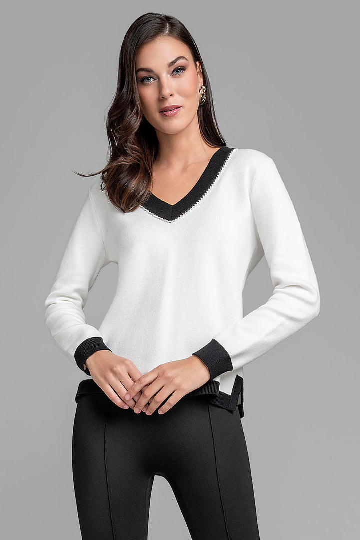 Sueter De Punto Con Escote V