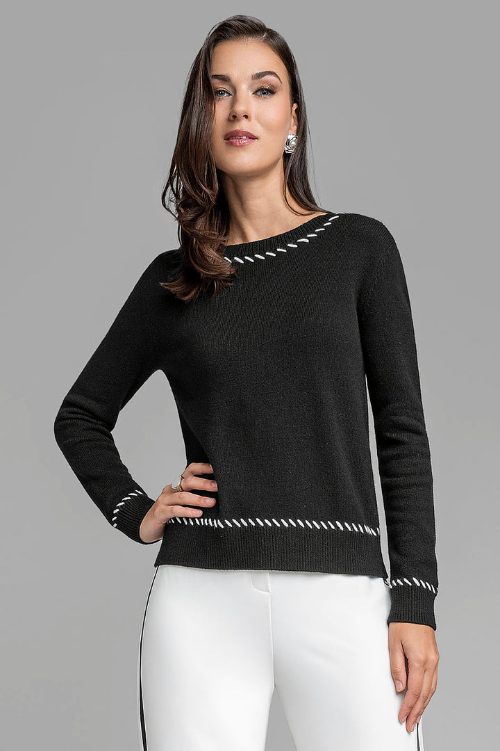 Sueter De Punto Con Cuello Redondo