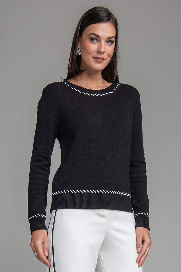 Sueter De Punto Con Cuello Redondo