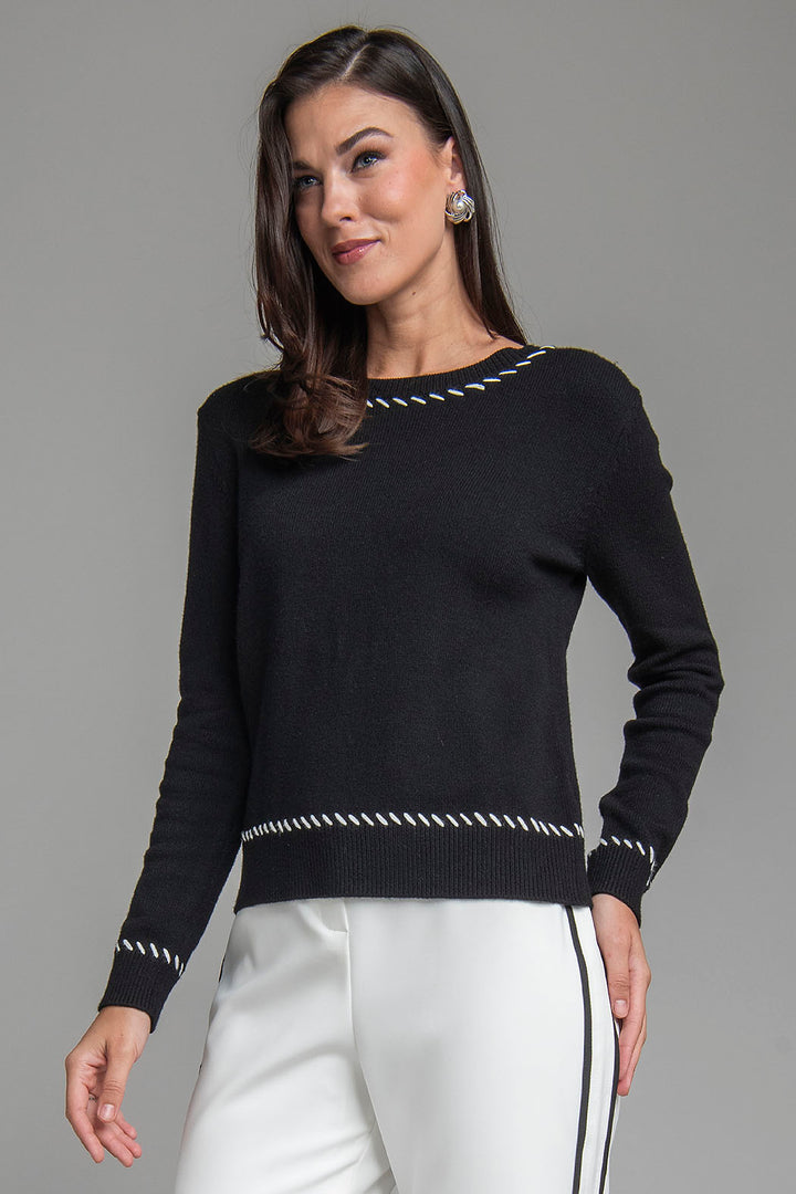 Sueter De Punto Con Cuello Redondo