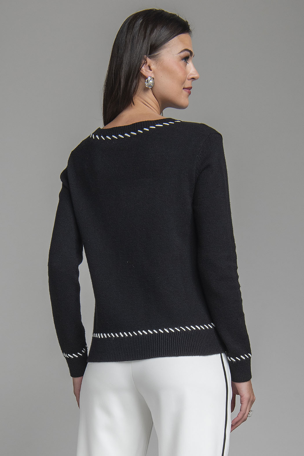 Sueter De Punto Con Cuello Redondo