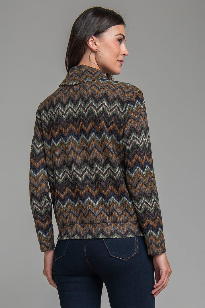Sudadera Estampada Con Cuello Alto