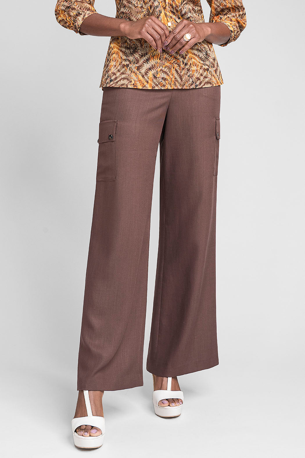 Pantalon Liso Corte Ancho
