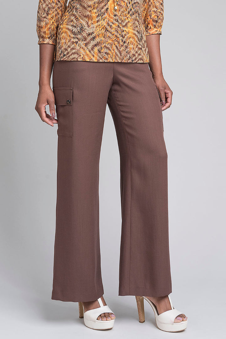 Pantalon Liso Corte Ancho
