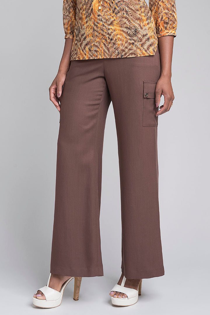Pantalon Liso Corte Ancho