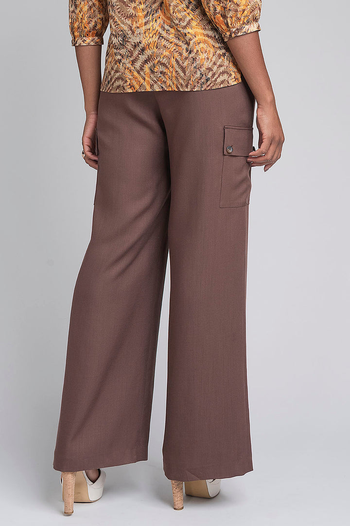 Pantalon Liso Corte Ancho
