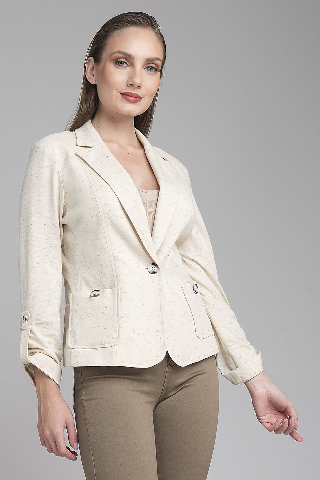 Saco Corto Con Solapa