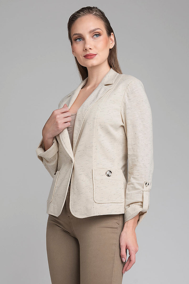 Saco Corto Con Solapa