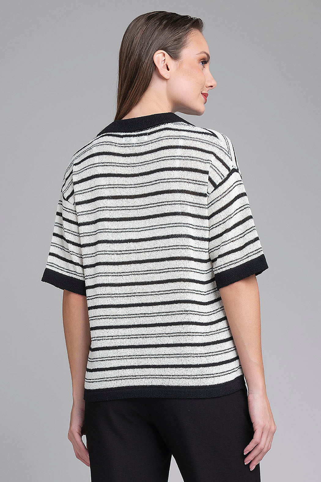 Blusa De Punto Con Franjas