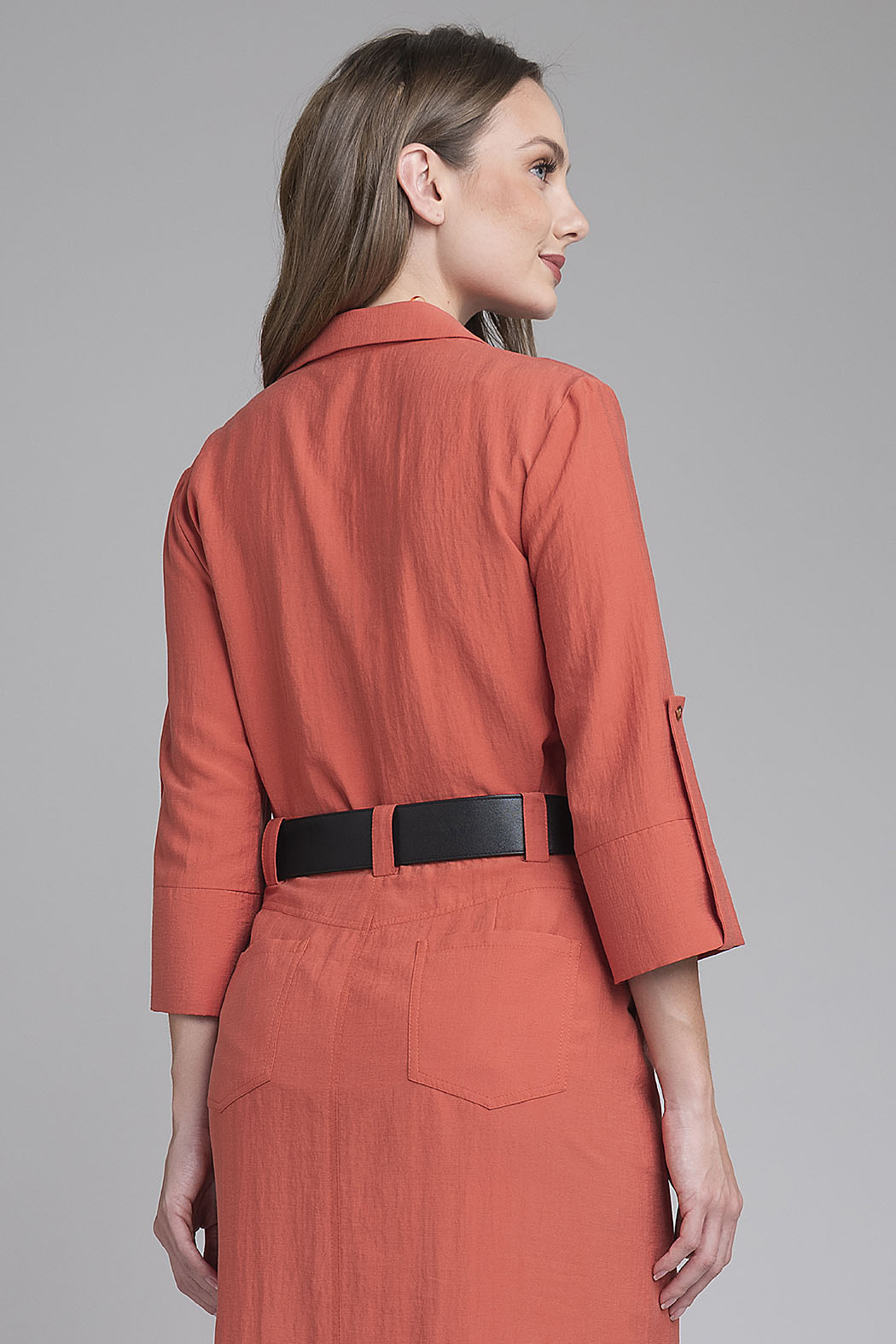 Blusa Lisa Con Manga 3/4