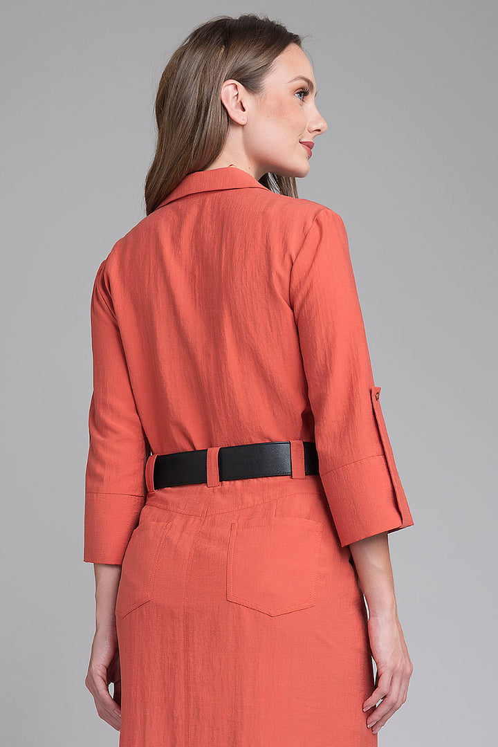 Blusa Lisa Con Manga 3/4