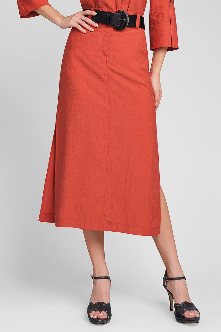 Falda Larga Lisa Corte Recto