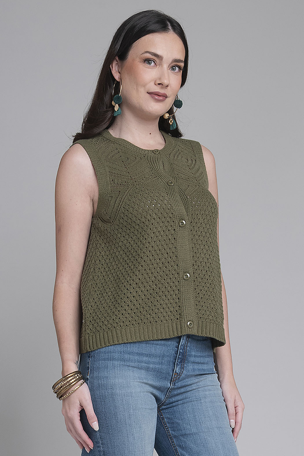 Chaleco De Punto Calado