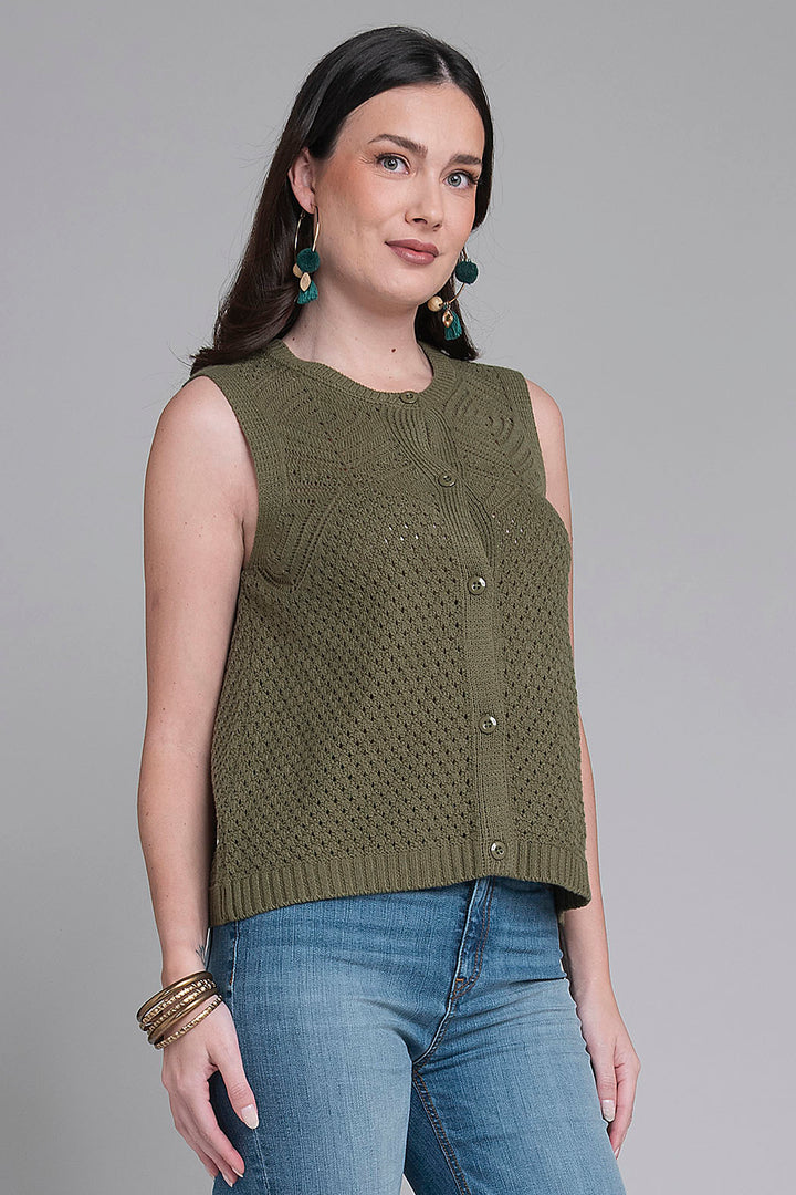 Chaleco De Punto Calado