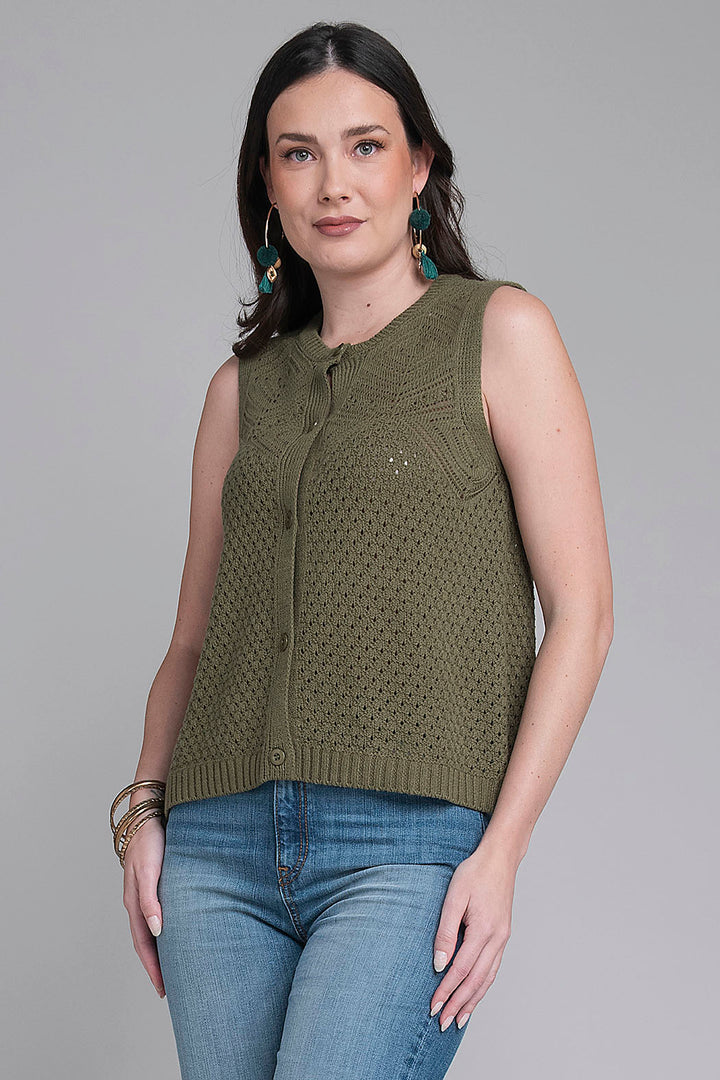 Chaleco De Punto Calado