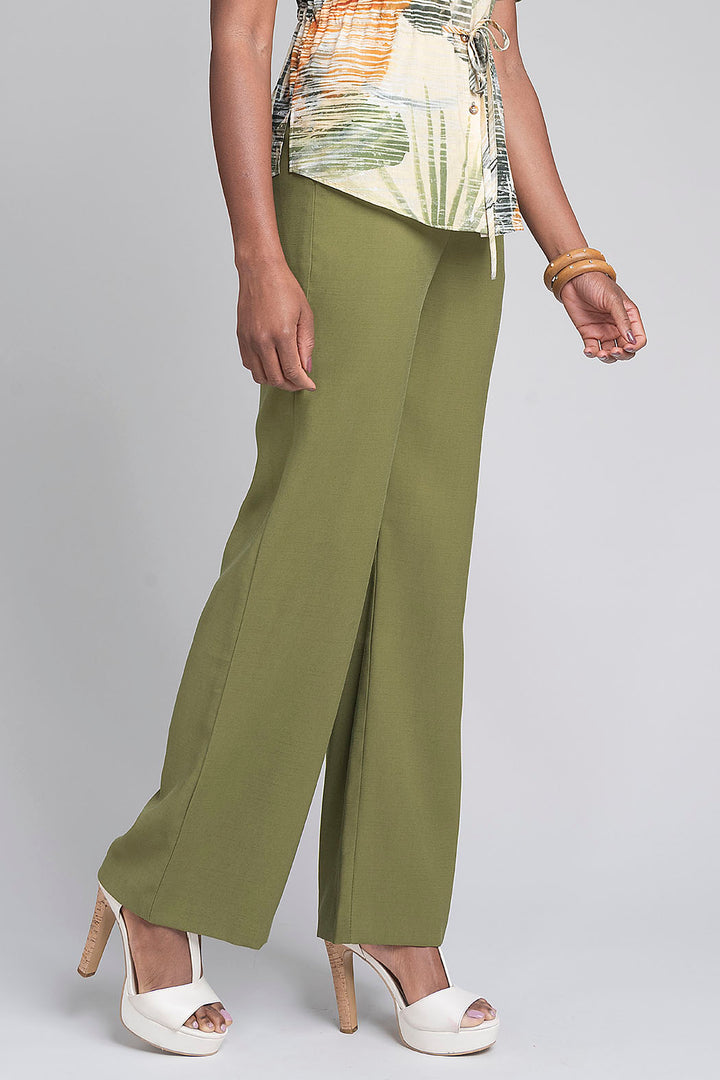 Pantalon Liso Corte Recto