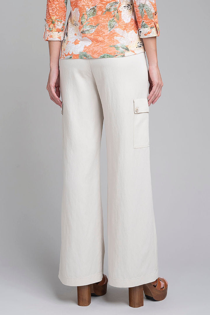 Pantalon Liso Con Bolsas Cargo