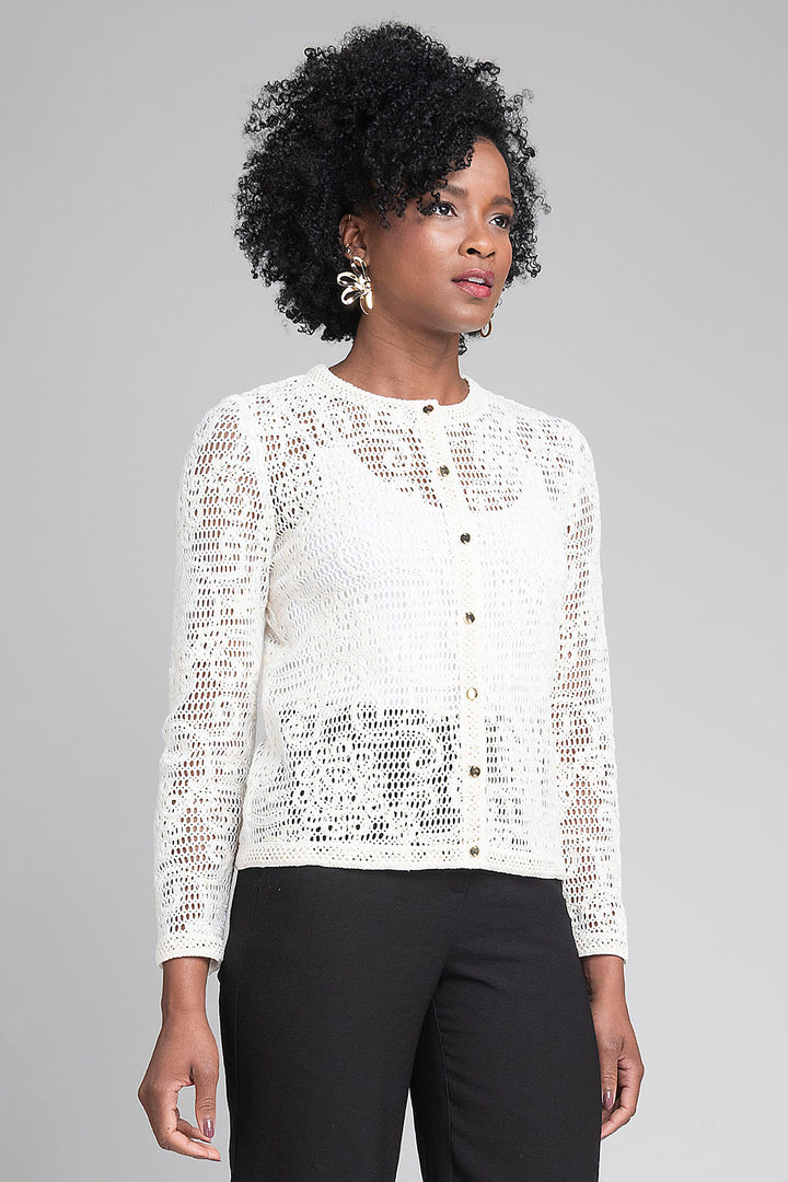 Sueter De Tela Calada Con Botones