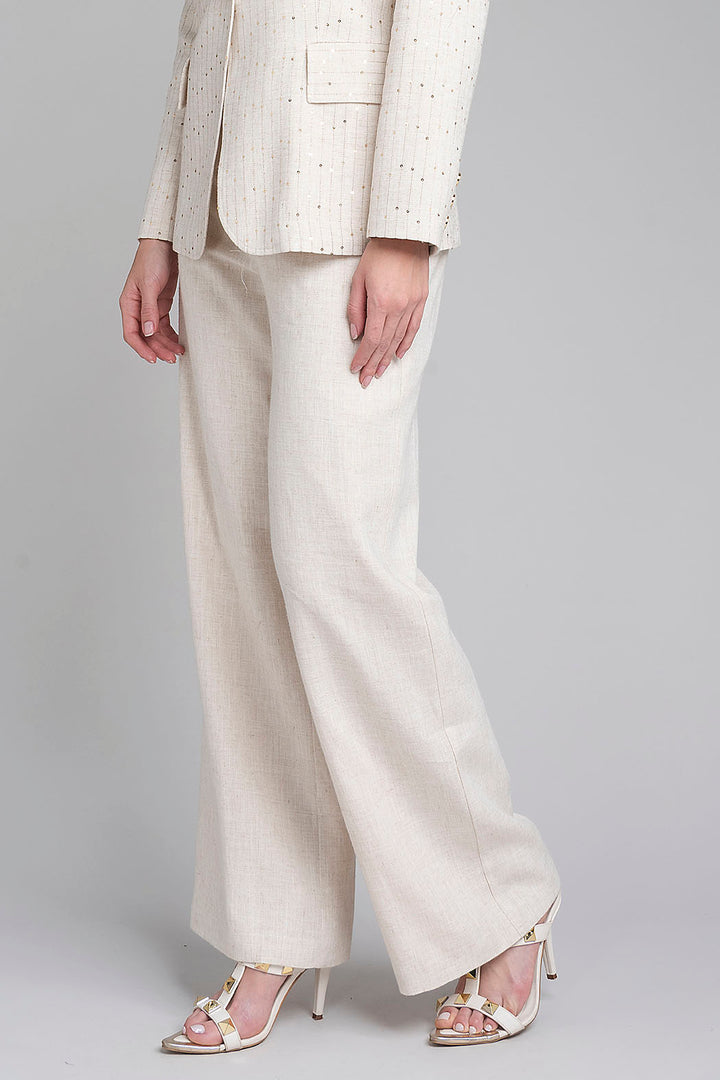 Pantalon Jaspeado Con Cinturon