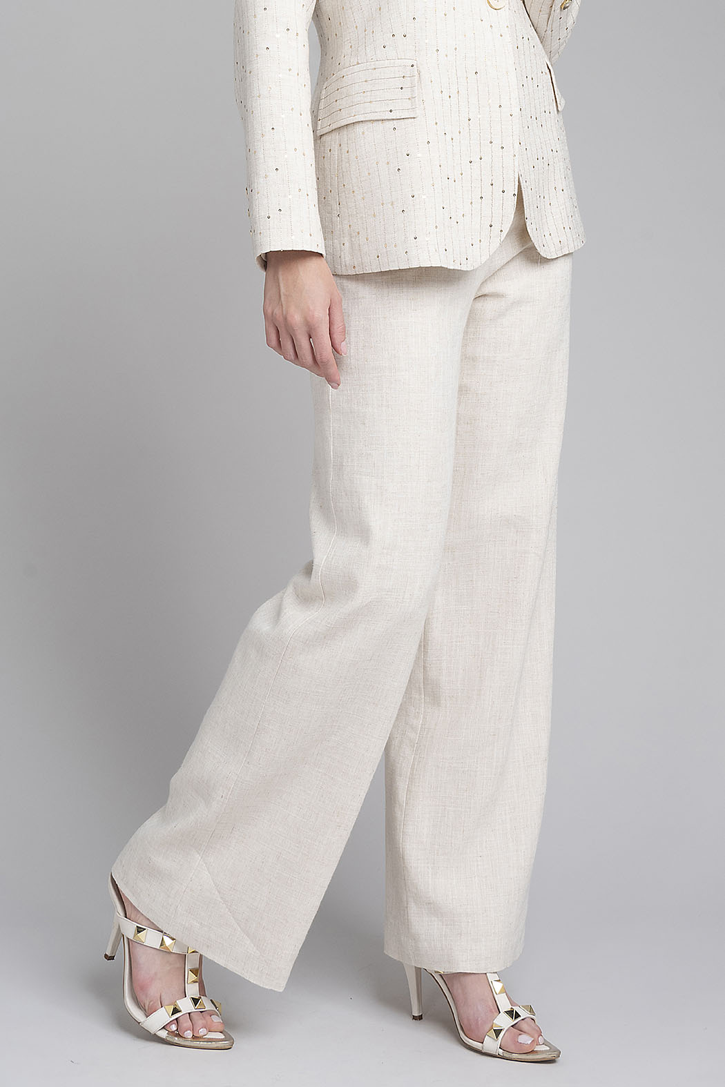 Pantalon Jaspeado Con Cinturon