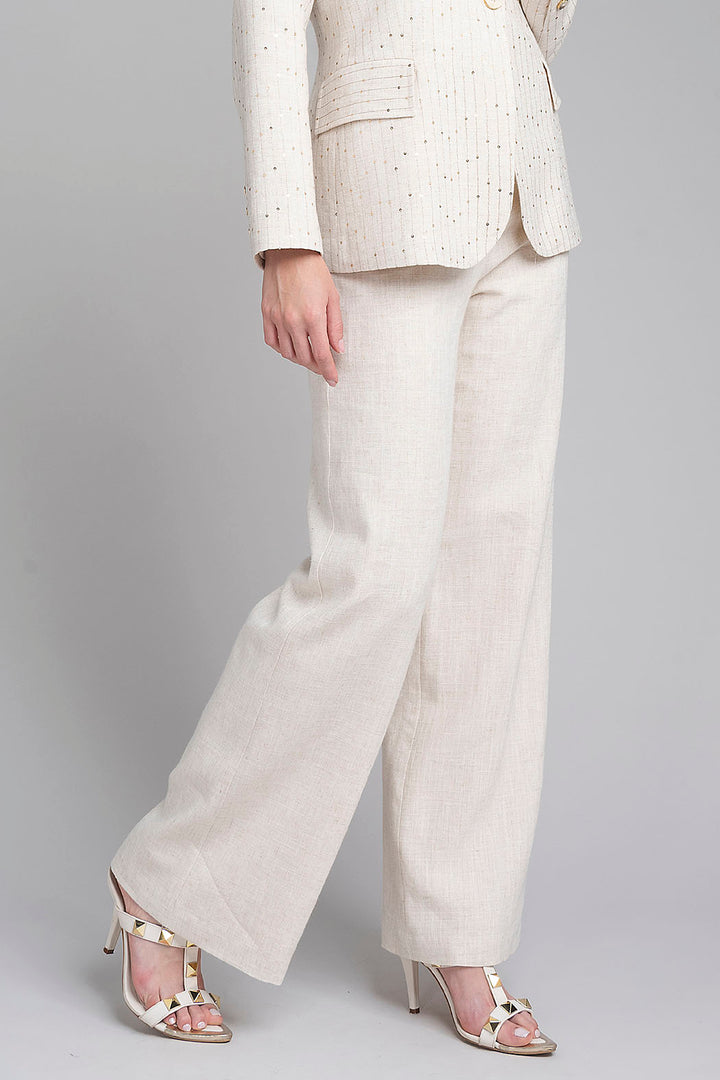 Pantalon Jaspeado Con Cinturon