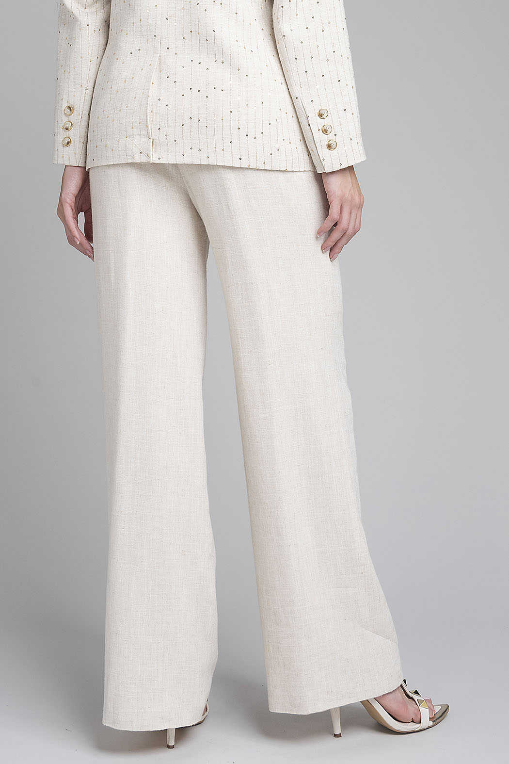 Pantalon Jaspeado Con Cinturon