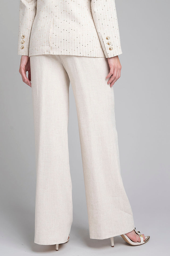 Pantalon Jaspeado Con Cinturon