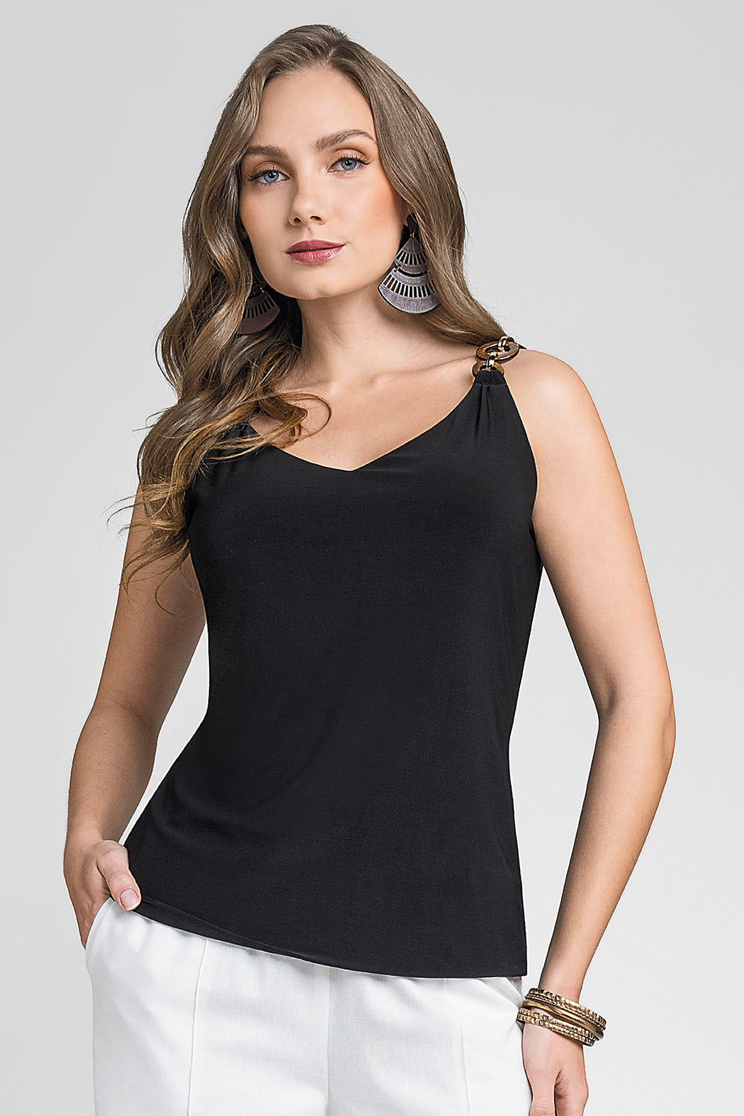 Blusa Lisa Sin Mangas