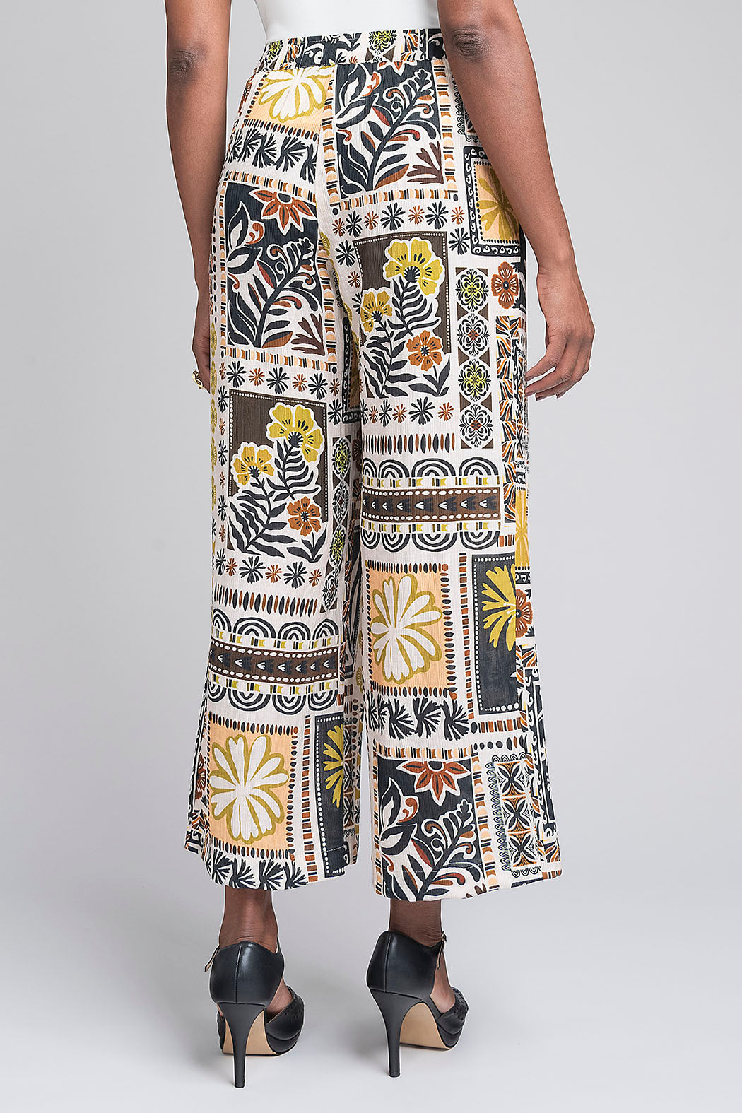 Pantalon Estampado Corte Recto