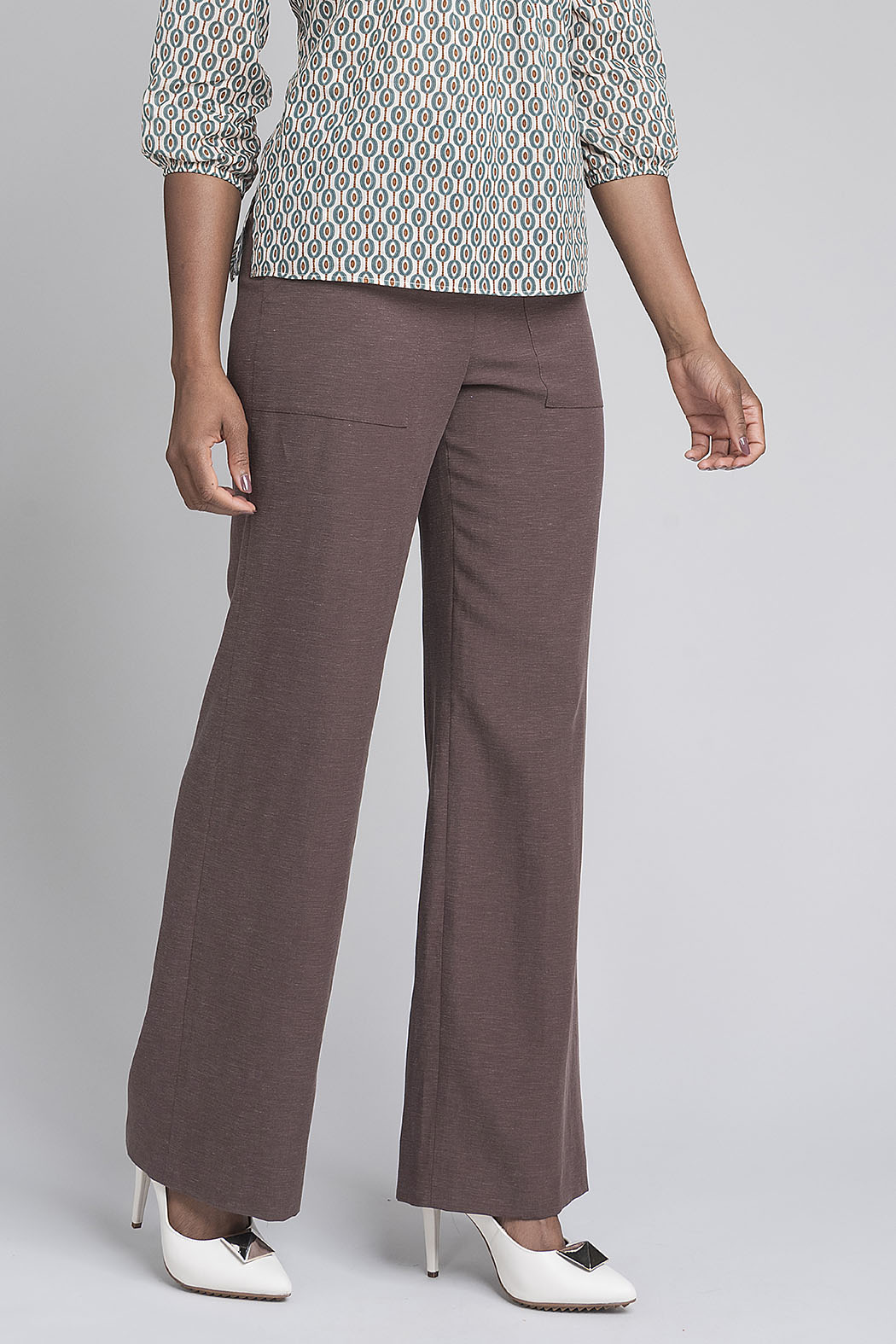 Pantalon Jaspeado Con Bolsas
