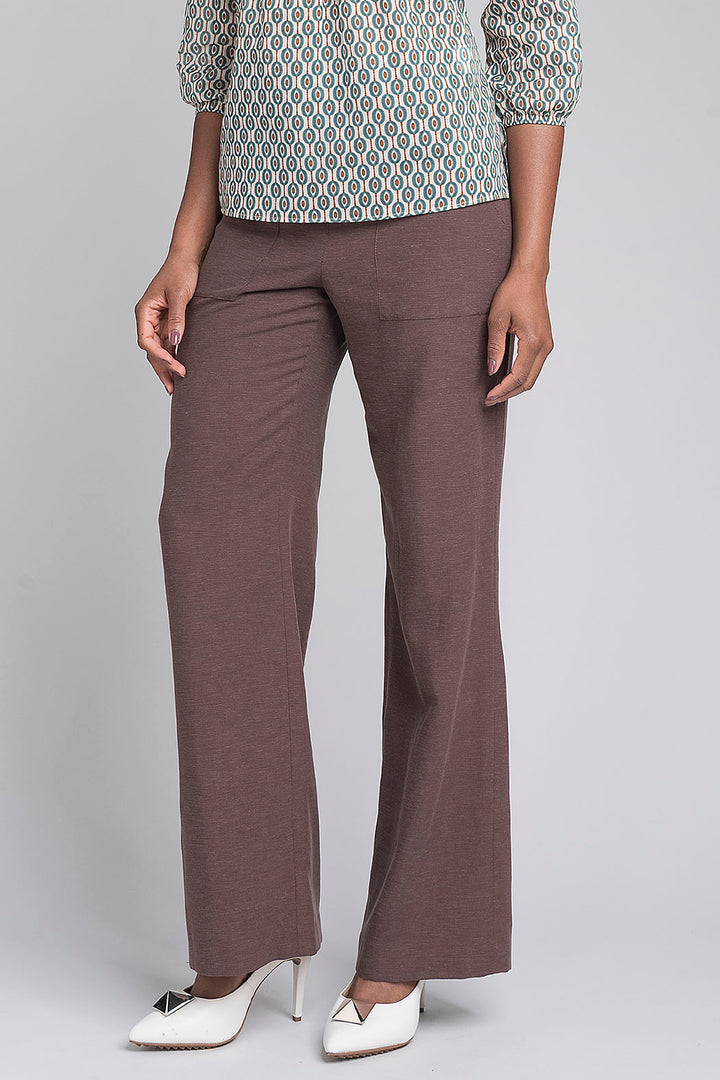 Pantalon Jaspeado Con Bolsas